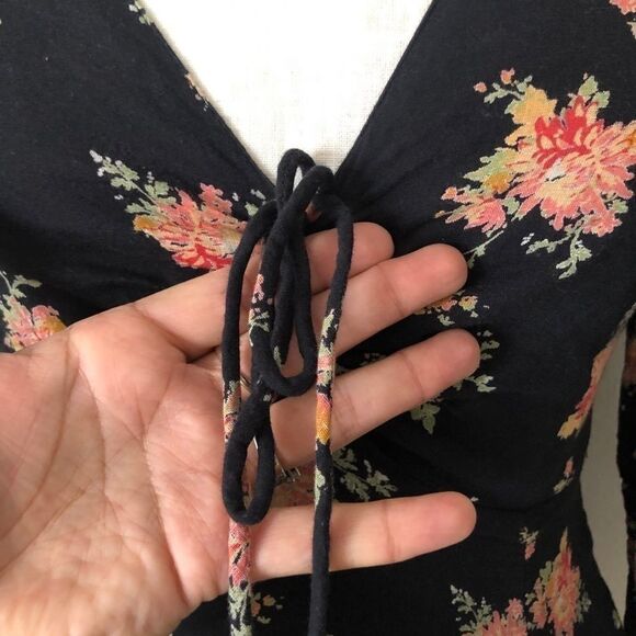 Free People Sea Glass midi dress in black combo - Picture 3 of 11